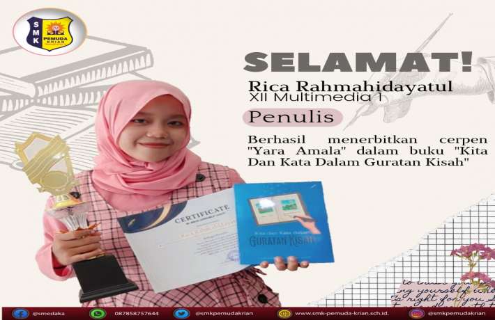 Mengagumkan Siswa SMK PEMUDA KRIAN Berhasil menulis dan menerbitkan Buku Cerpen