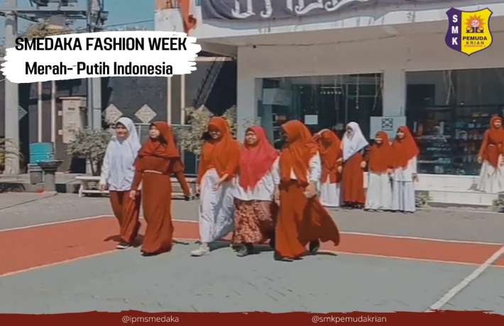 SISWA SISWI SMK PEMUDA KRIAN EKSPRESIKAN OOTD DALAM FASHION WEEK
